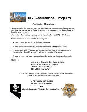 Taxi Assistance Program Application