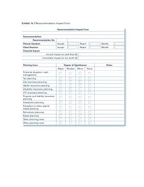 Recommendation Impact Form