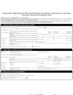 Householder Application for Planning Permission