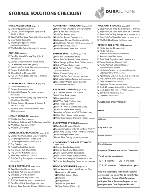 Kitchen Cabinet Accessories Checklist