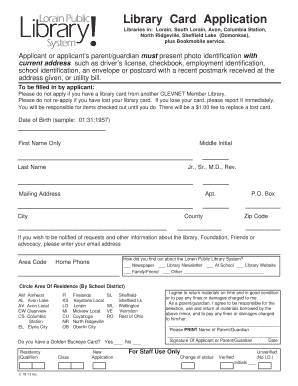 Library Card Application