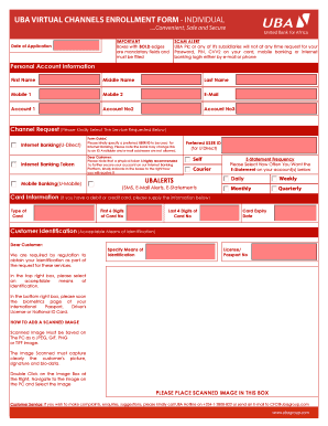UBA Internet Banking Application Form