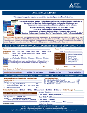 2009 Annual Diabetes Practice Update Registration Form