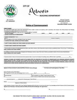 Florida Notice of Commencement
