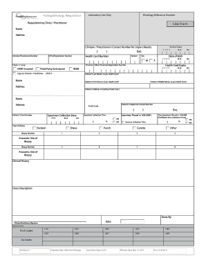 Histopathology Requisition Form