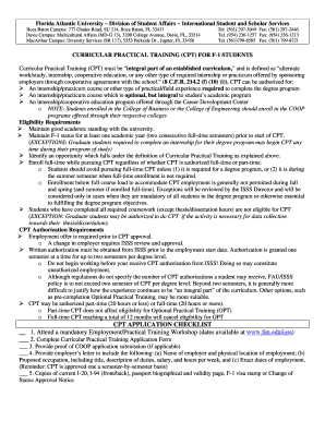 Curricular Practical Training Application Form