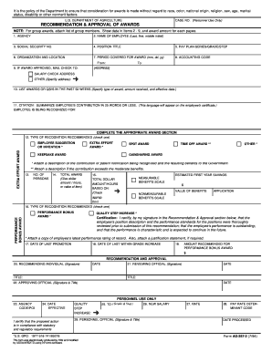 USDA Recommendation & Approval of Awards
