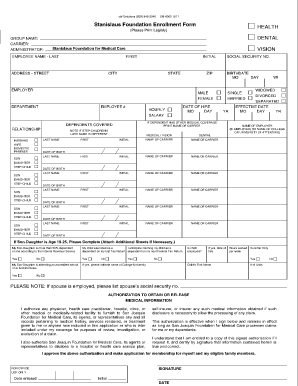 Stanislaus Foundation Enrollment Form