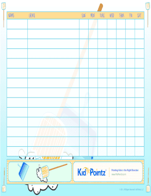 Weekly Chore Chart