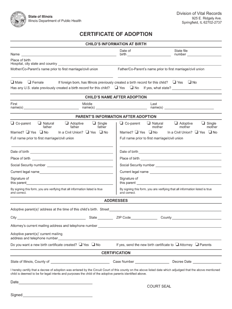 Adoption Papers Fill Online Printable Fillable Blank PdfFiller