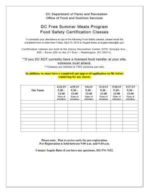 DC FSMP - Food Safety Attendance Form.pdf - dpr dc