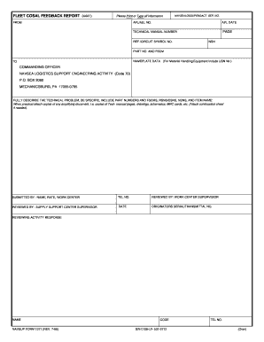 Fleet Cosal Feedback Report
