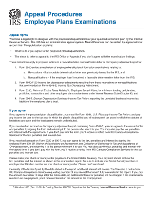 IRS Appeal Procedures for Employee Plans