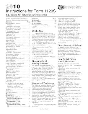 Instructions for Form 1120S