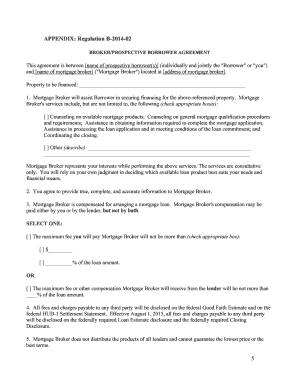 Broker/Prospective Borrower Agreement
