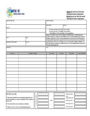 IATSE Annuity Fund Contribution Form