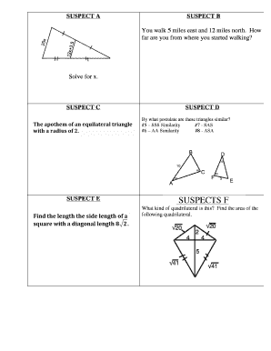Geometry Worksheet