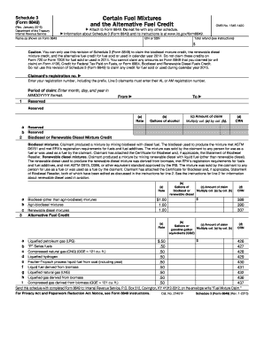 Schedule 3 Form 8849 Biodiesel and Alternative Fuel Credit