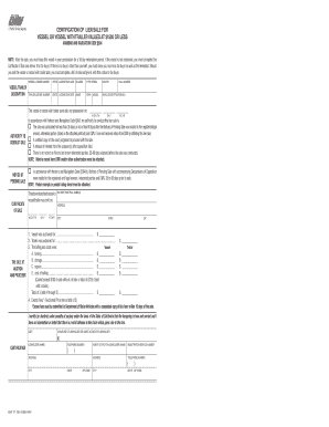 Certification of Lien Sale for Vessel or Vessel with Trailer Valued at 1500 or Less index-ready This form is used to certify that a vessel or vessel with trailer valued at 1500 or less has undergone the lien sale processLien Sale vessel