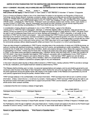 FIRST Consent and Release Form