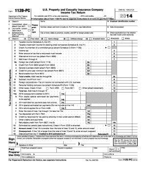 Form 1120-PC Income Tax Return