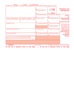 IRS Form 1099-DIV 2010
