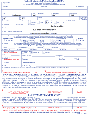 USJF Individual Membership Application