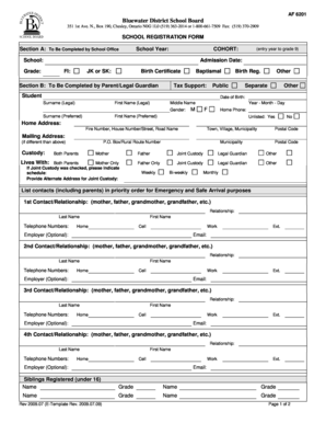 School Registration Form