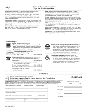 New York State Estimated Income Tax Payment Voucher for Fiduciaries