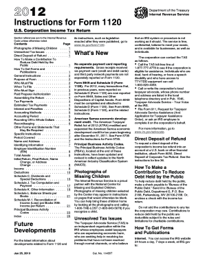 Instructions for Form 1120