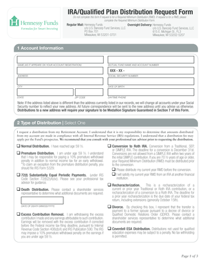 IRA/Qualified Plan Distribution Request Form