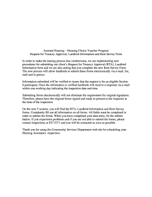 Request for Tenancy Approval Form