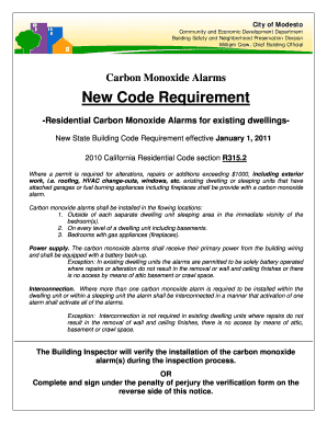 California Carbon Monoxide Alarm Retrofit Verification