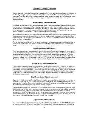 Informed Consent Agreement for Counseling