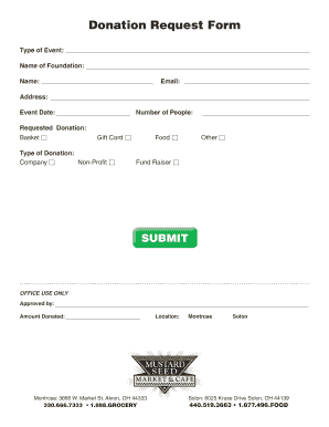 Donation Request Form