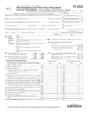 New York State Nonresident and Part-Year Resident Income Tax Return