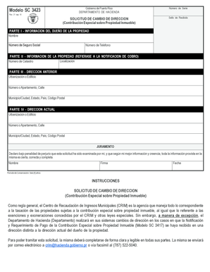 Solicitud de Cambio de Dirección