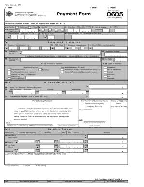 BIR Form 0605 Payment Form