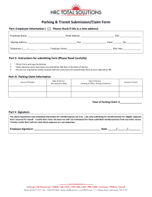 Parking & Transit Claim Form