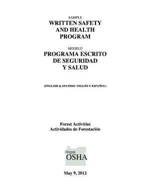 Written Safety and Health Program
