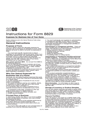 Instructions for Form 8829
