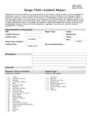 Cargo Theft Incident Report
