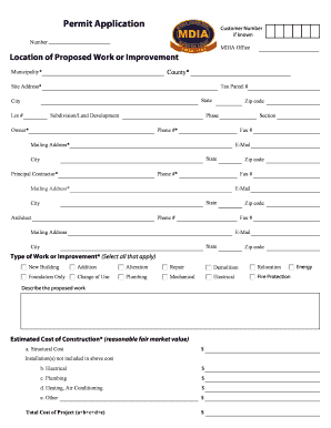 Pennsylvania Building Permit Application