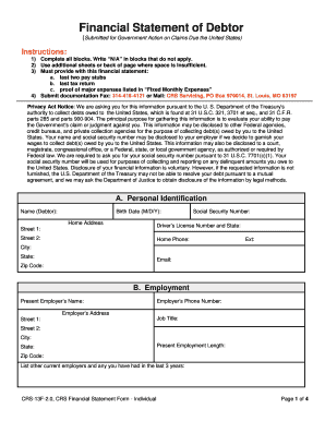 CRS Financial Statement Form