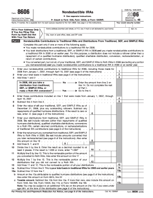 Form 8606 Nondeductible IRAs