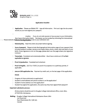 International Student Application