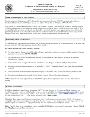 USCIS Form G-639