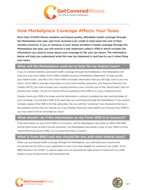 Form 1095-A Health Insurance Marketplace Statement