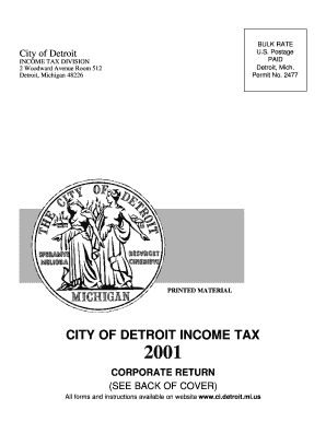 City of Detroit Corporate Income Tax Return