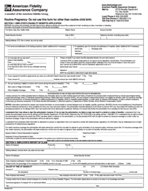 Employee Disability Benefits Application